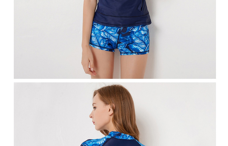 Fashion Navy Letter Pattern Decorated Swimwear,Swimwear Plus Size