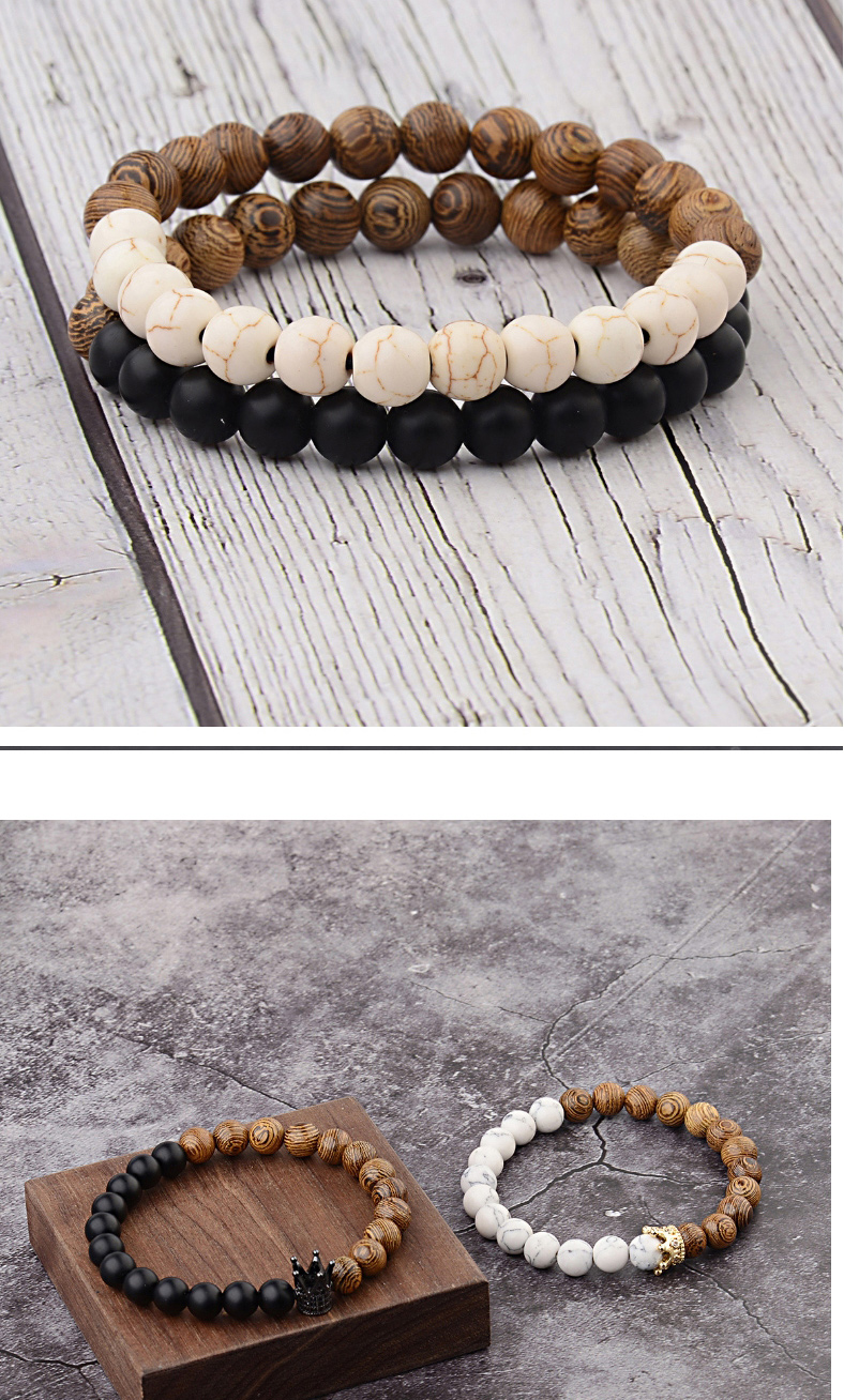 Fashion White+brown Crown Shape Decorated Bracelet,Fashion Bracelets