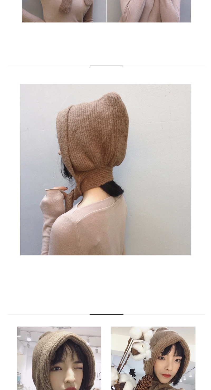 Lovely Beige Pure Color Decorated Warm Knitted Cap,Knitting Wool Hats