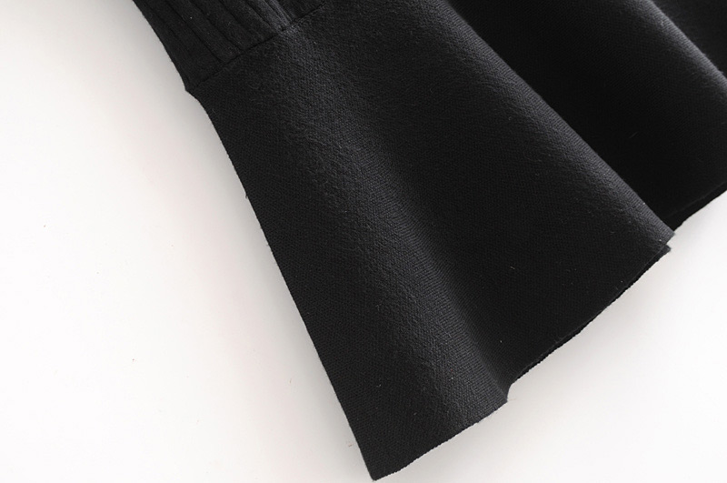 Fashion Black Round Neckline Design Pure Color Fishtail Dress,Skirts