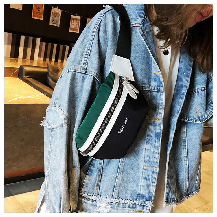 Fashion Green+black Color Matching Design Sport Bag,Shoulder bags