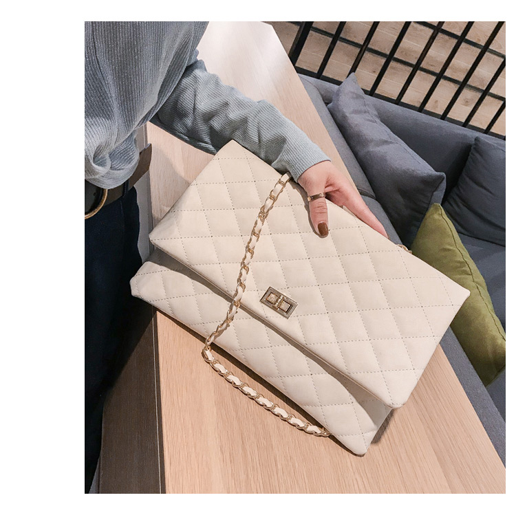 Fashion White Grid Shape Design Pure Color Shoulder Bag,Messenger bags