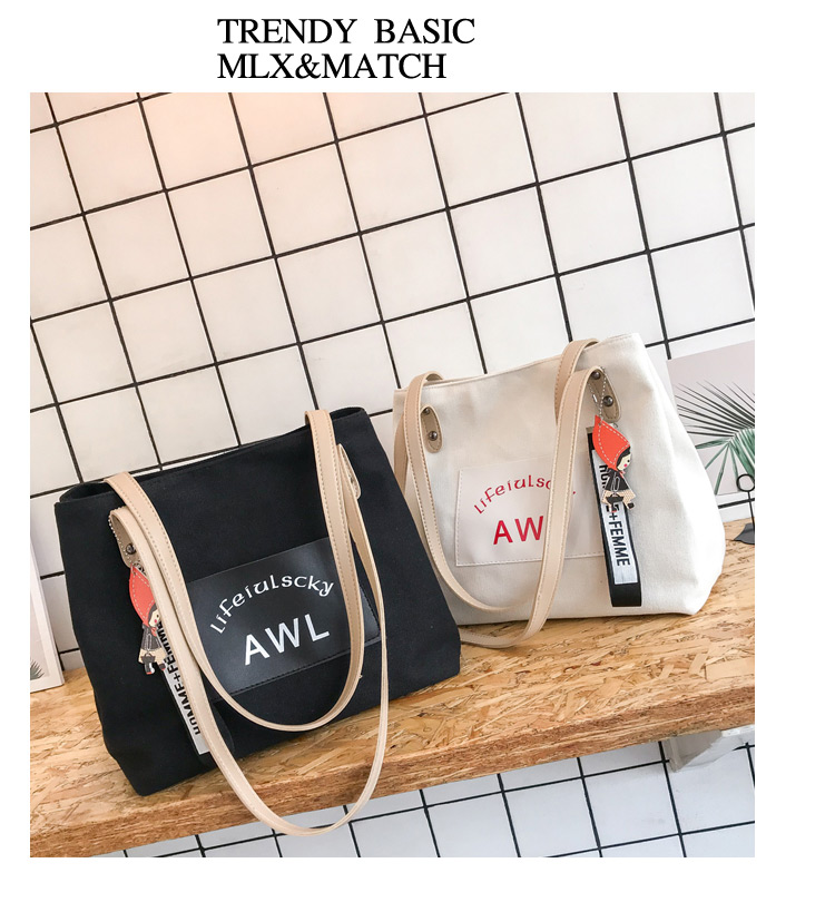 Fashion Black Letter Pattern Design Simple Shoulder Bag,Messenger bags