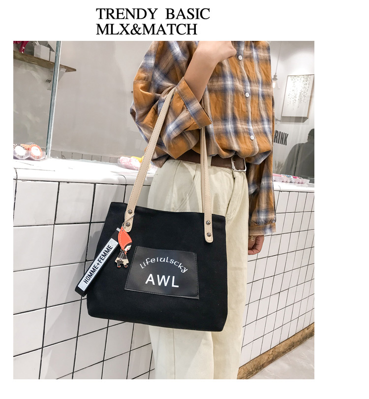 Fashion Black Letter Pattern Design Simple Shoulder Bag,Messenger bags