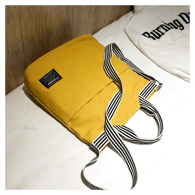 Fashion Yellow Stripe Pattern Design Square Shape Bag,Handbags