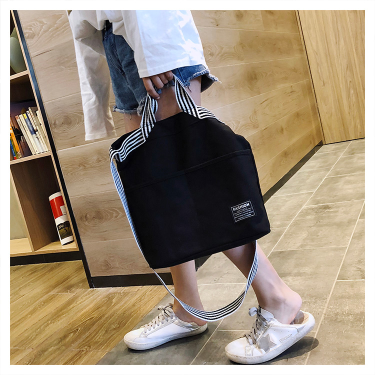Fashion White Stripe Pattern Design Square Shape Bag,Handbags