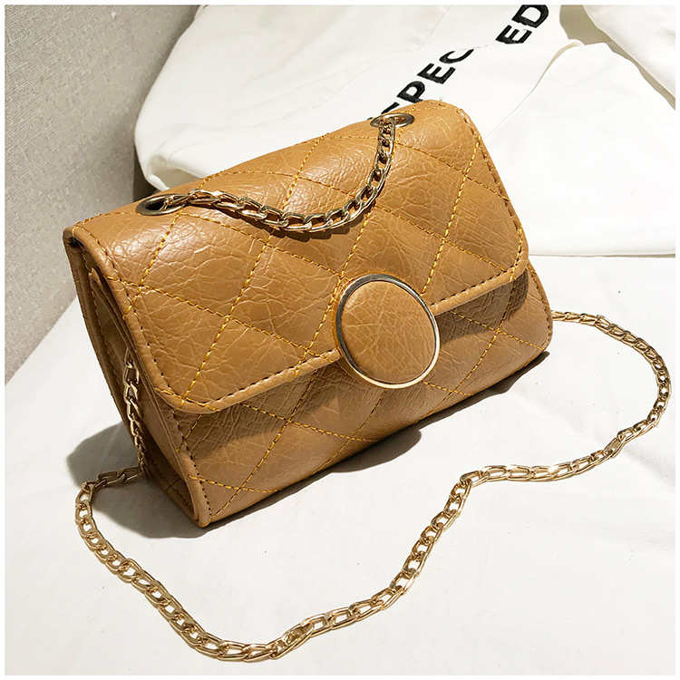 Fashion Brown Grid Shape Design Square Shape Shoulder Bag,Shoulder bags