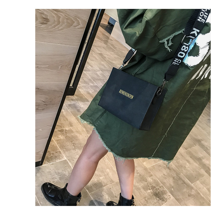 Fashion Black Pure Color Desigm Square Shape Mini Bag,Shoulder bags