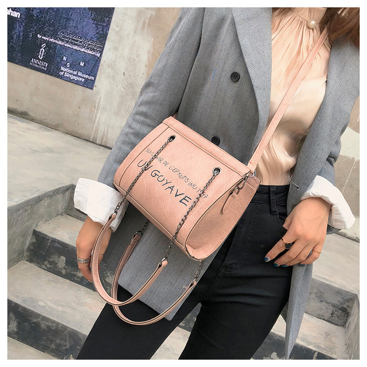 Fashion Pink Letter Pattern Design Shoulder Bag,Messenger bags