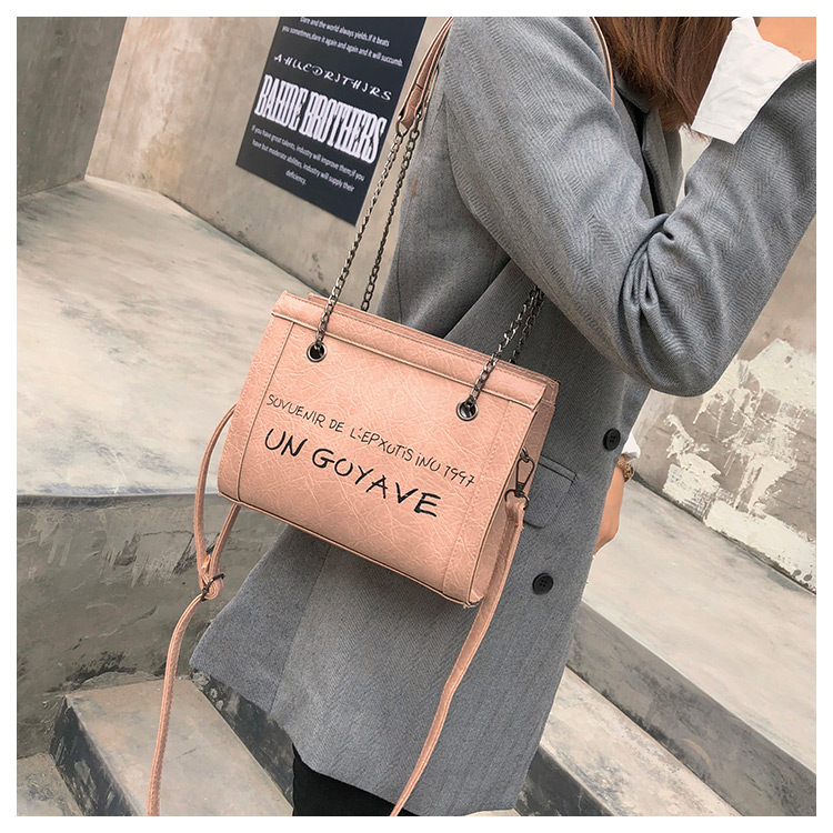 Fashion Pink Letter Pattern Design Shoulder Bag,Messenger bags