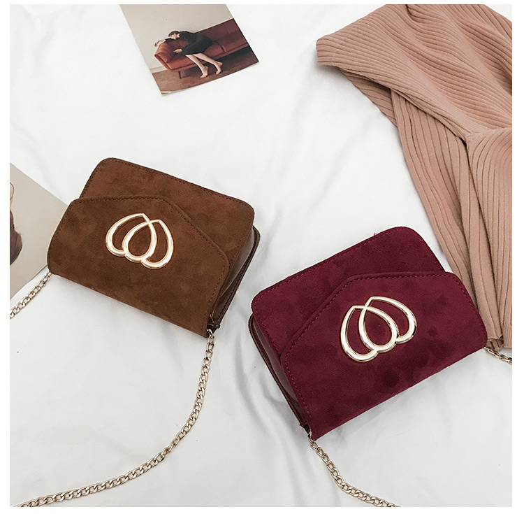 Fashion Red Pure Color Desigm Square Shape Shoulder Bag,Shoulder bags
