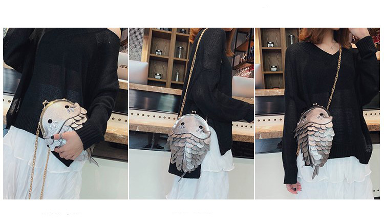 Fashion Silver Color Goldfish Shape Design Pure Color Shoulder Bag,Shoulder bags