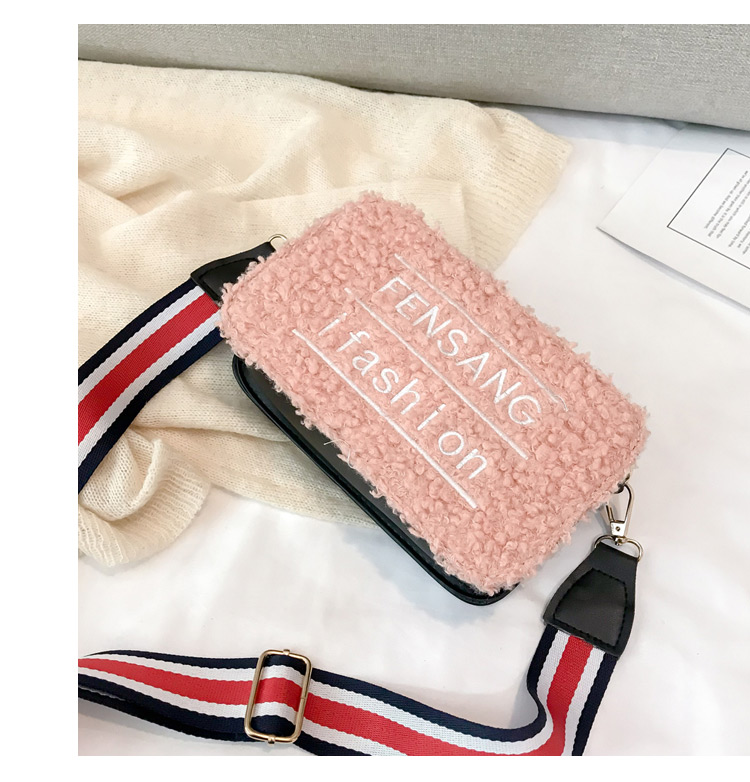 Fashion Pink Letter Pattern Design Wide-strap Shoulder Bag,Shoulder bags