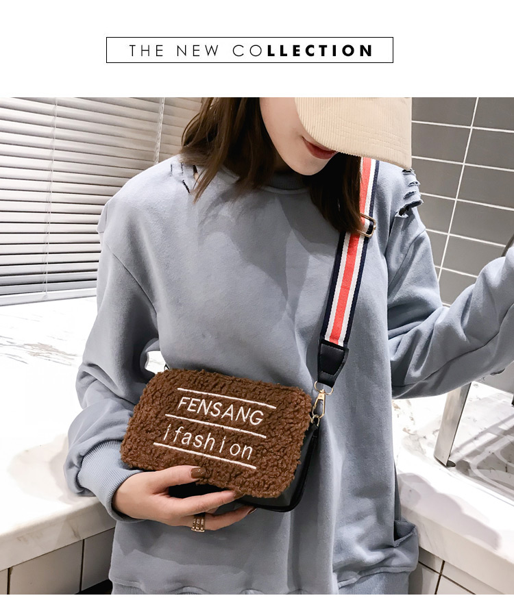 Fashion Coffee Letter Pattern Design Wide-strap Shoulder Bag,Shoulder bags