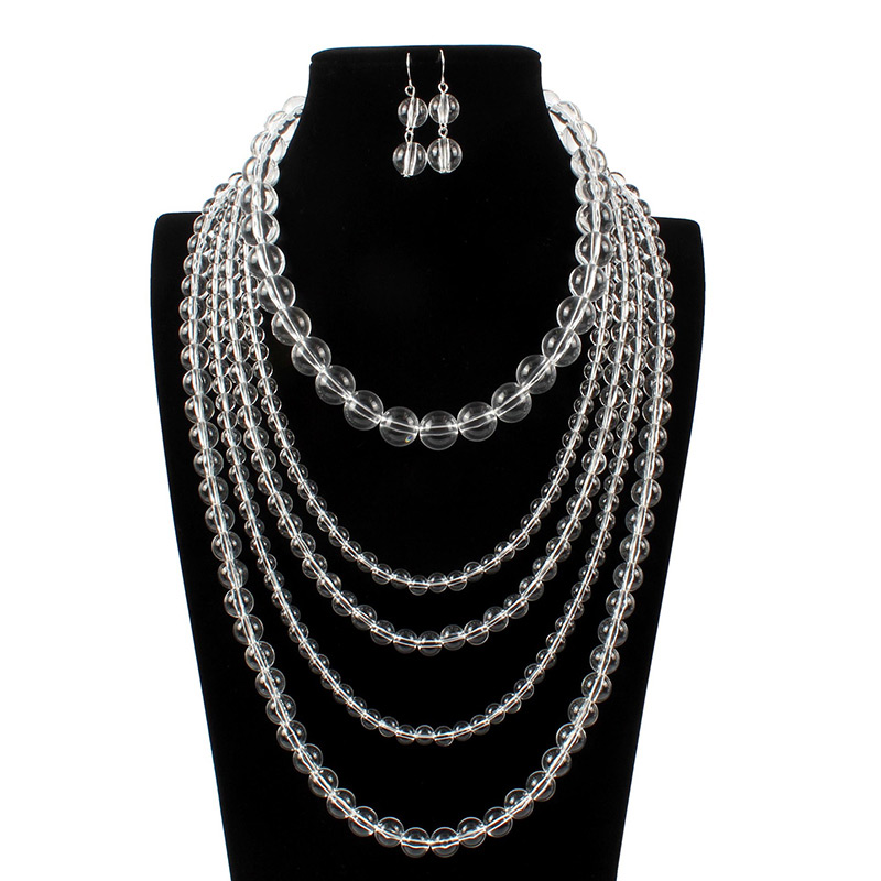 Fashion White Pure Color Design Multi-alyer Jewelry Sets,Jewelry Sets