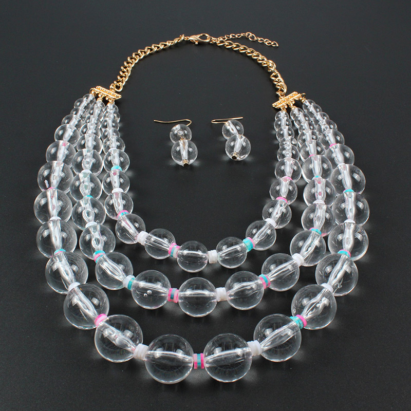 Fashion White Full Pearls Design Pure Color Jewelry Sets,Jewelry Sets
