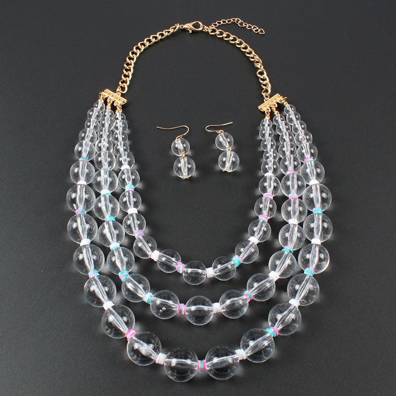 Fashion White Full Pearls Design Pure Color Jewelry Sets,Jewelry Sets