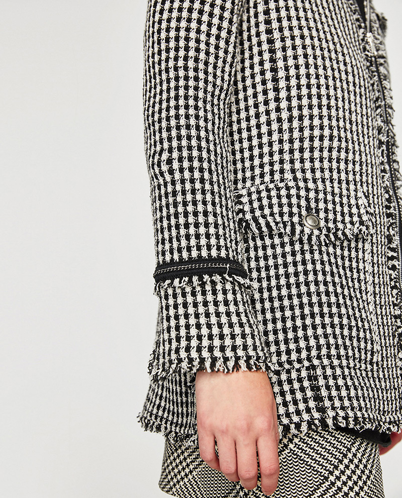 Fashion Gray Stripe Pattern Decorated Long Sleeves Coat,Coat-Jacket