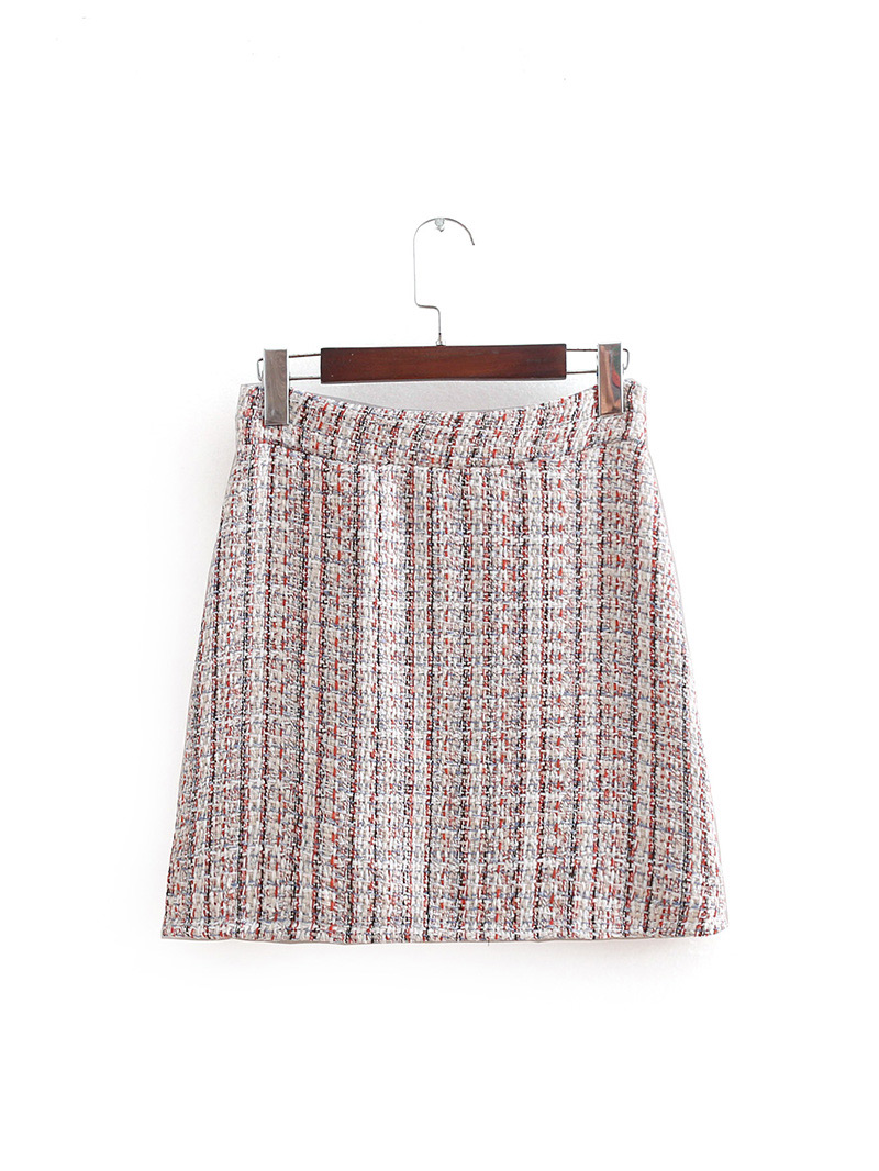 Fashion Multi-color Stripe Pattern Decorated Mini Skirt,Skirts