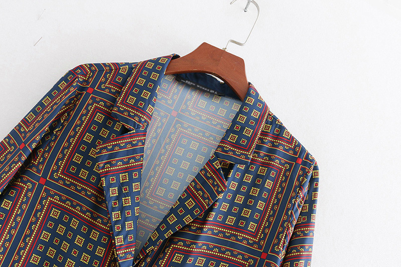 Fashion Multi-color Grid Pattern Decorated Pajamas Shirt,Tank Tops & Camis