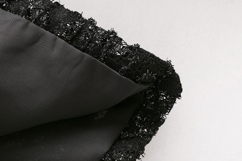Fashion Black Pure Color Design Round Neckline Coat,Coat-Jacket