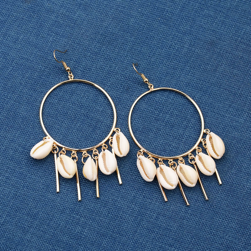 Sweet Silver Color Shells Pendant Decorated Long Earrings,Drop Earrings