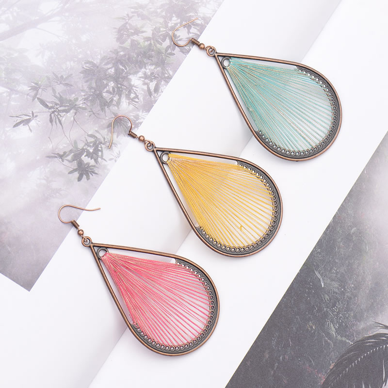 Vinatge Multi-color Waterdrop Shape Design Color Matching Earrings,Drop Earrings