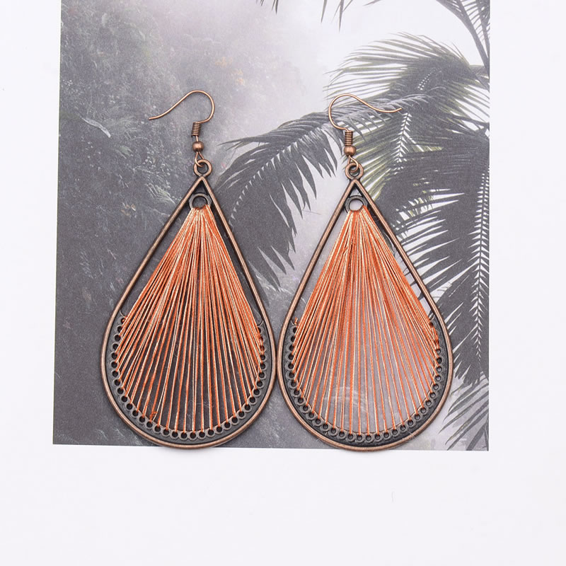 Vinatge Orange Waterdrop Shape Design Pure Color Earrings,Drop Earrings