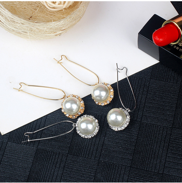 Elegant Gold Color Pearls Decorated Long Earrings,Drop Earrings