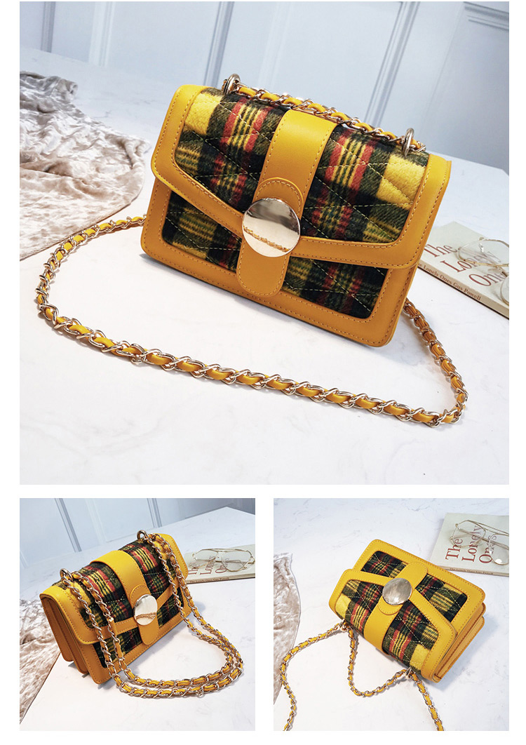 Fashion Yellow Stripe Pattern Decorated Shoulder Bag,Shoulder bags
