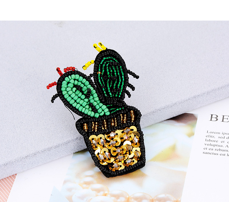 Fashion Multi-color Cactus Shape Design Color Matching Brooch,Korean Brooches