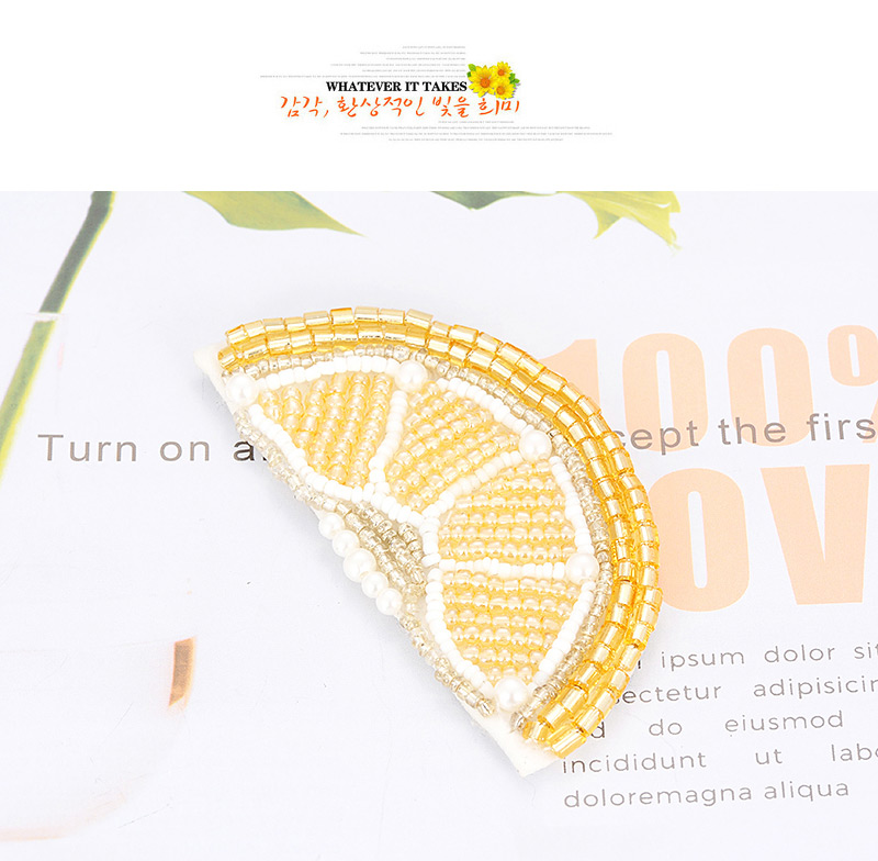 Fashion Yellow Full Pearls Design Lemon Shape Patch,Household goods