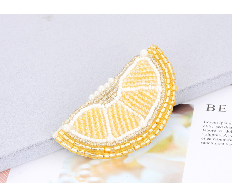 Fashion Yellow Full Pearls Design Lemon Shape Patch,Household goods