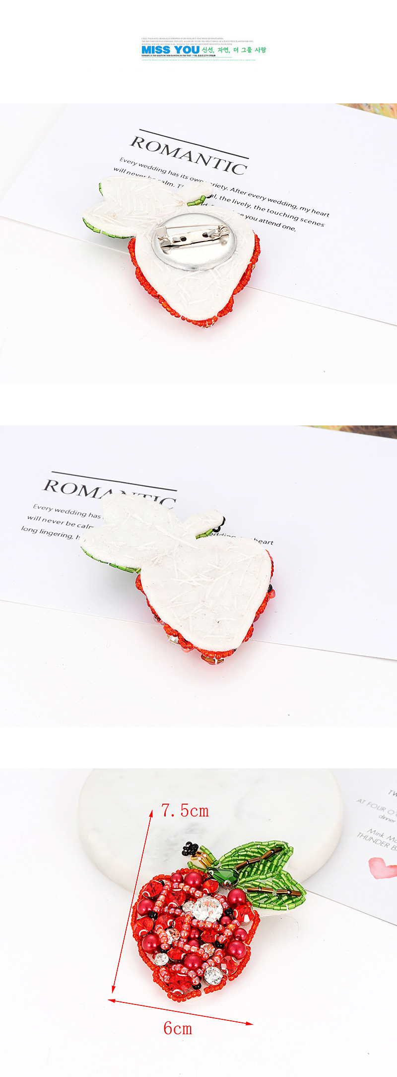 Fashion Red Strawberry Shape Design Simple Patch,Household goods