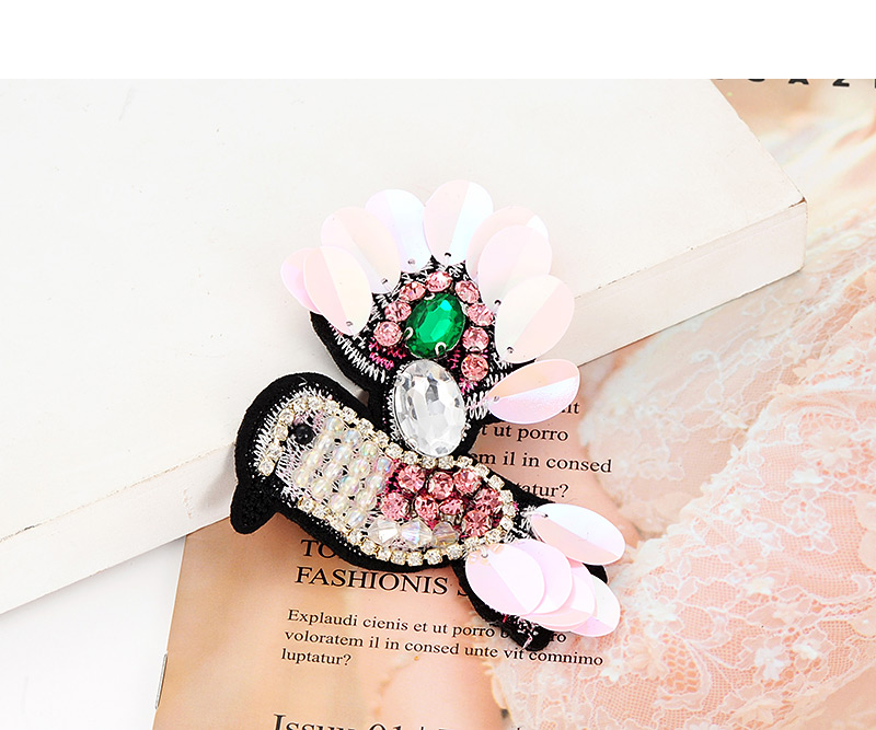 Fashion Multi-color Full Diamond&pearls Design Brid Shape Brooch,Korean Brooches