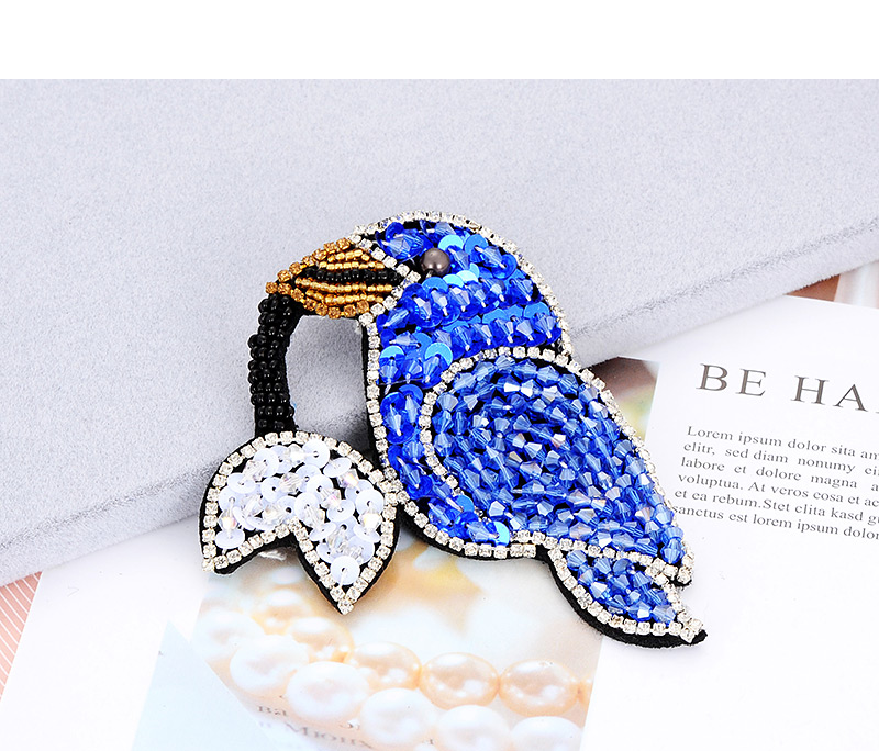Fashion Sapphire Blue Full Diamond Design Bird Shape Brooch,Korean Brooches