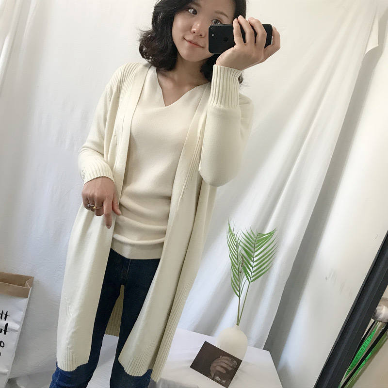Fashion Black Long Sleeves Design Pure Color Cardigan,Sweater