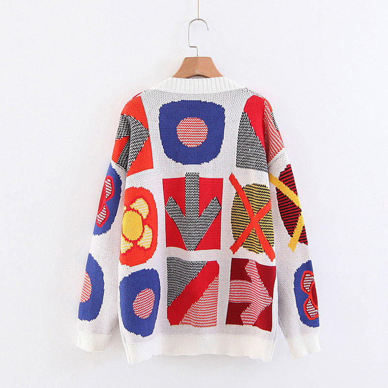 Fashion Multi-color Cartoon Pattern Decorated Thicken Sweater,Sweater