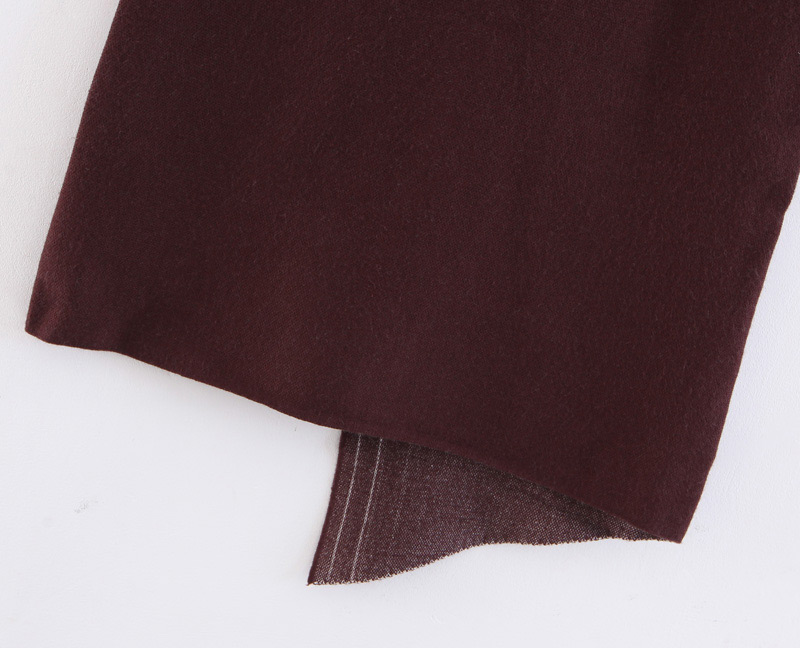 Fashion Coffee Irregular Shape Design Knitted Skirt,Skirts
