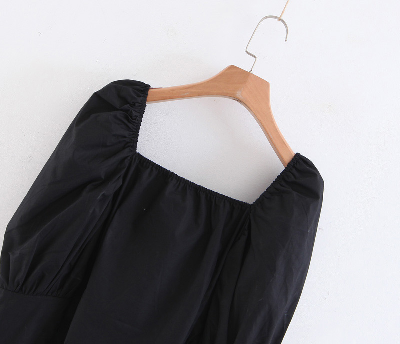 Fashion Black Pure Color Design Long Sleeves Blouse,Tank Tops & Camis