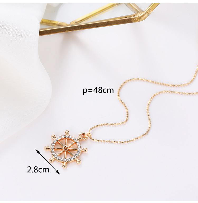 Elegant Gold Color Rudder Pendant Decorated Simple Necklace,Pendants