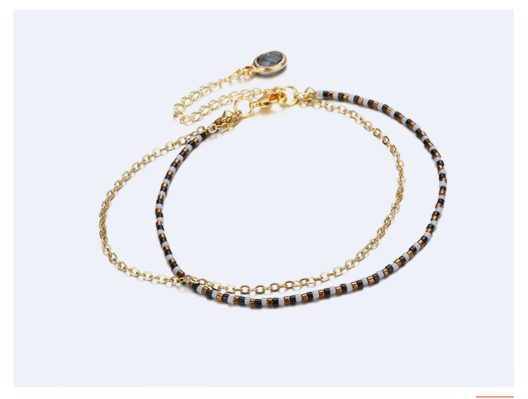 Fashion Gold Color+coffee Beads Decorated Color Matching Bracelet,Beaded Bracelet