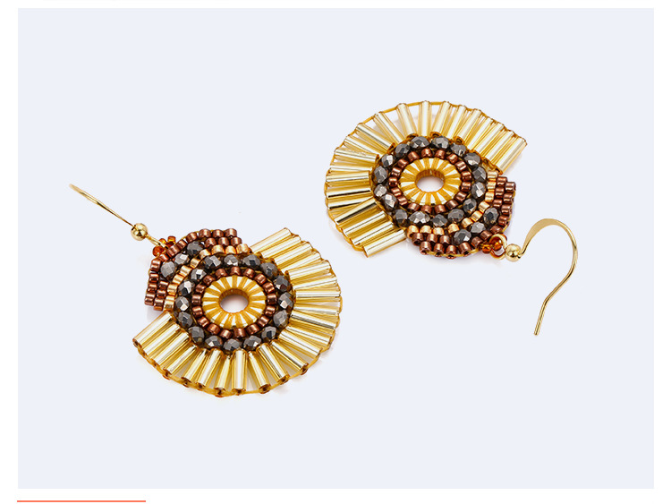 Fashion Gold Color+yellow Round Shape Design Hollow Out Earrings,Drop Earrings