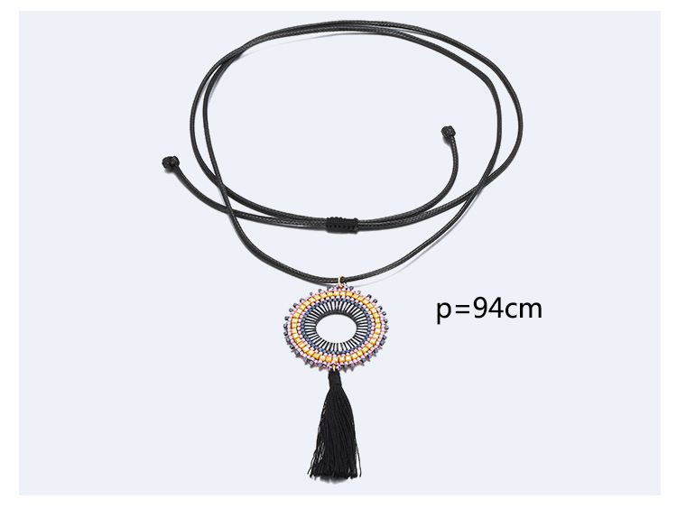 Fashion Coffee Tassel Pendant Decorated Long Necklace,Thin Scaves