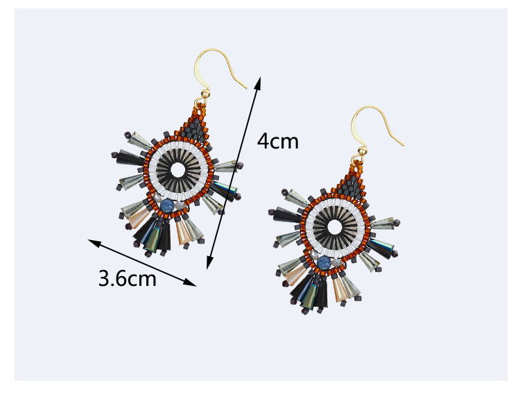 Fashion Multi-color Full Beads Design Irregular Shape Earrings,Drop Earrings
