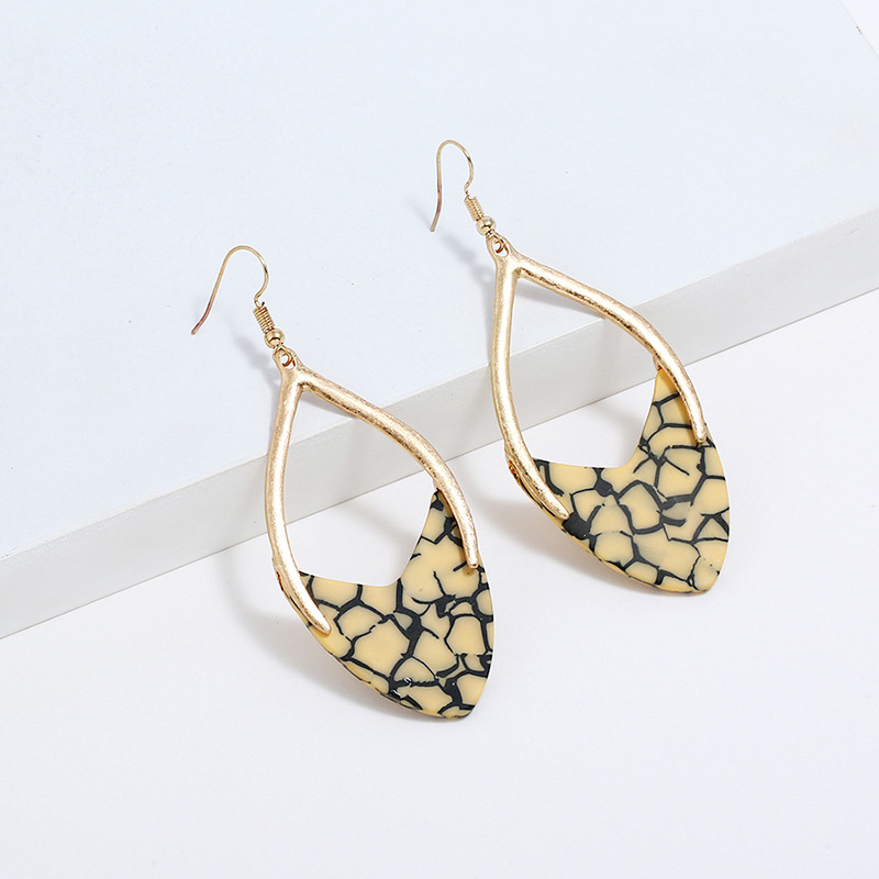 Fashion Gold Olor Oval Shape Design Hollow Out Earrings,Drop Earrings