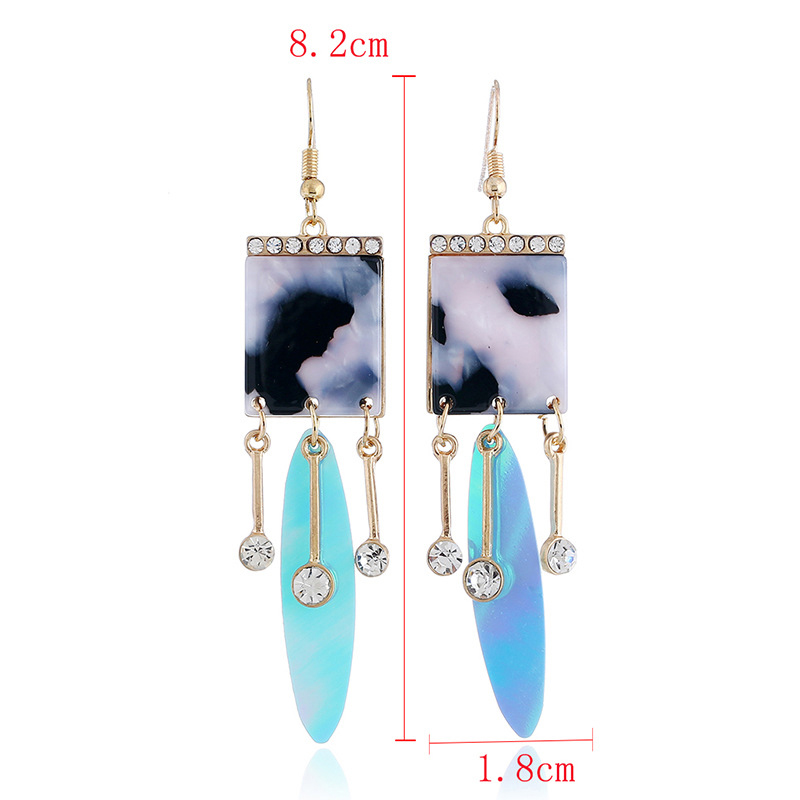 Fashion Gold Color Square Shape Design Tassel Earrings,Drop Earrings