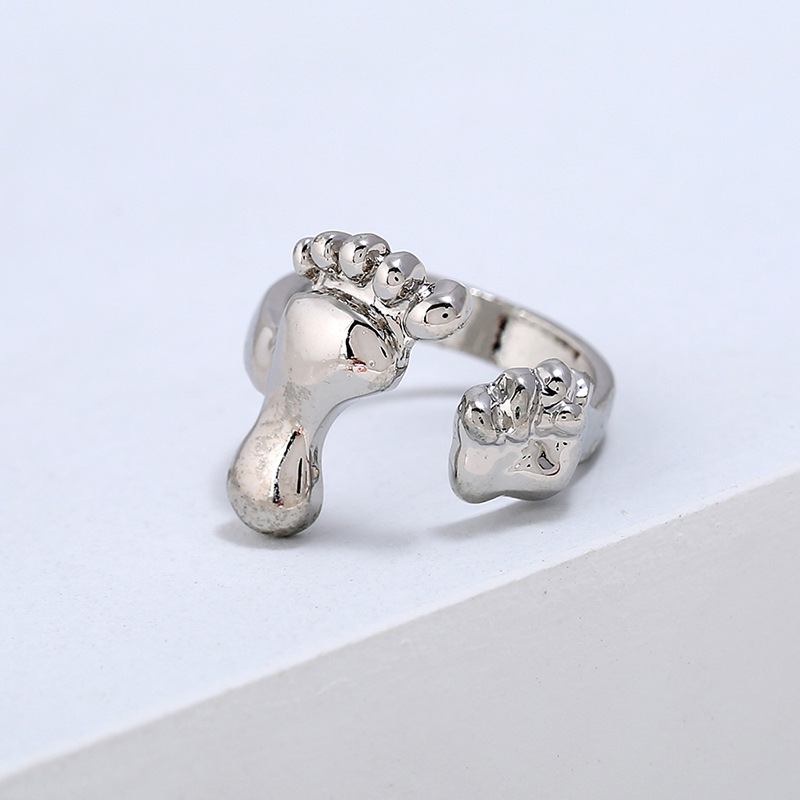 Fashion Silver Color Foot Shape Design Pure Color Ring,Fashion Rings