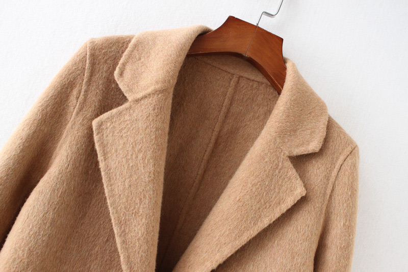 Fashion Khaki Pure Color Design Long Sleeves Overcoat,Coat-Jacket