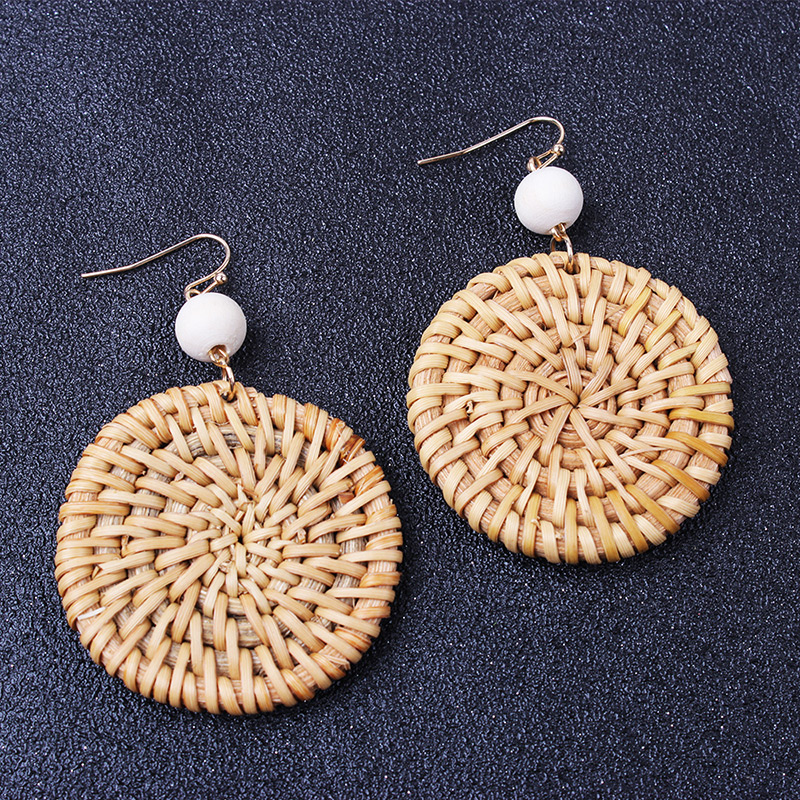 Fashion Brown Round Shape Design Pure Color Earrings,Drop Earrings